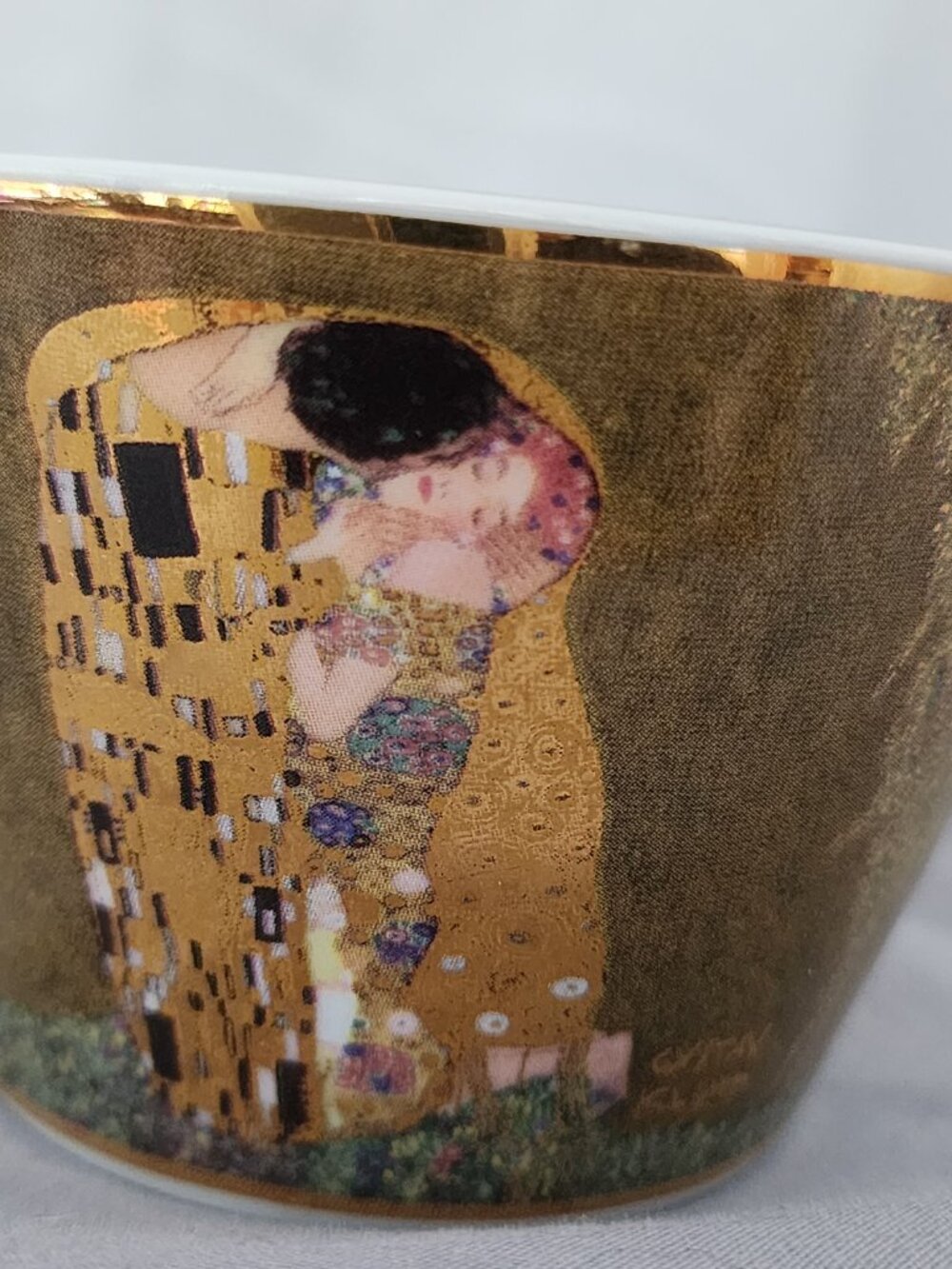 G. Klimt The Kiss Porcelain Candle/Votive Holder Goebel Artis Orbis